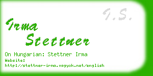 irma stettner business card